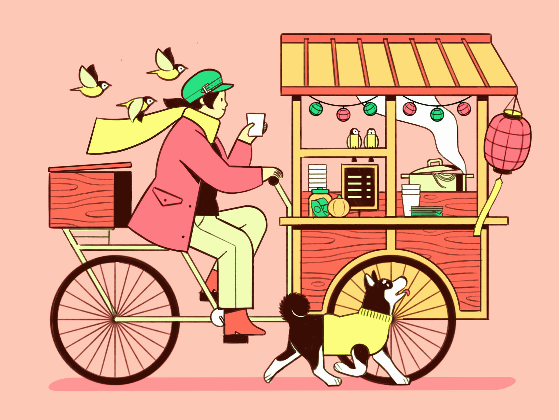 Ramen To Go, editorial illustration (personal work)